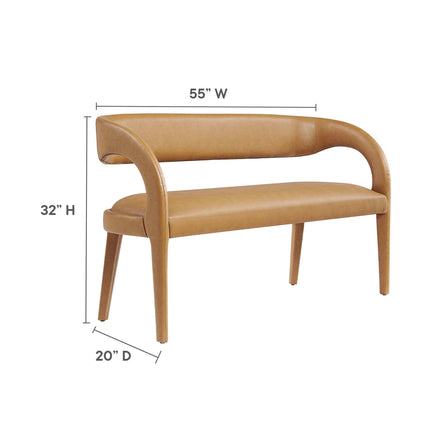 Modway EEI-6570 Pinnacle Vegan Leather Accent Bench Modway
