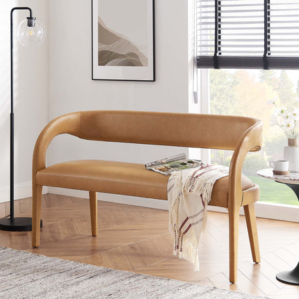 Modway EEI-6570 Pinnacle Vegan Leather Accent Bench Modway