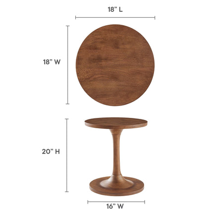 Modway EEI-6573 Lina Round Wood Side Table Modway