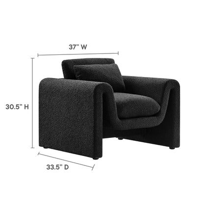 Modway EEI-6575 Waverly Boucle Upholstered Armchair Modway