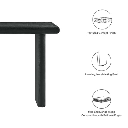 Modway EEI-6577 Relic Concrete Textured Console Table Modway