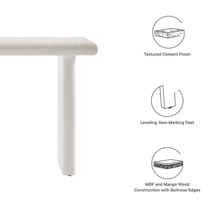 Modway EEI-6577 Relic Concrete Textured Console Table Modway