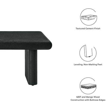 Modway EEI-6578 Relic Concrete Textured Coffee Table Modway