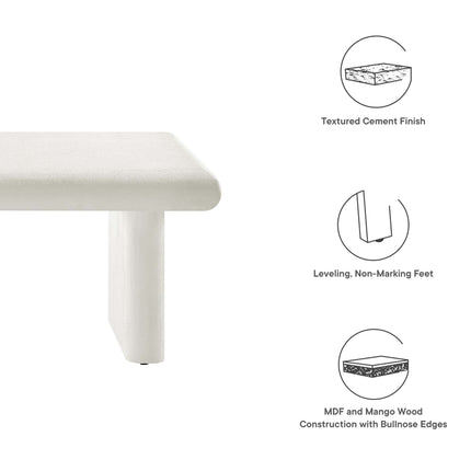 Modway EEI-6578 Relic Concrete Textured Coffee Table Modway