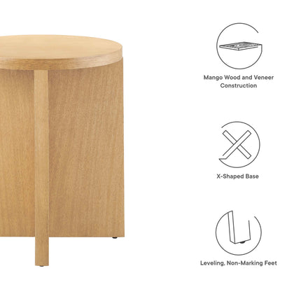 Modway EEI-6579 Silas Round Wood Side Table - Plaza Home Decor