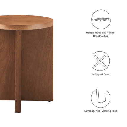 Modway EEI-6579 Silas Round Wood Side Table - Plaza Home Decor