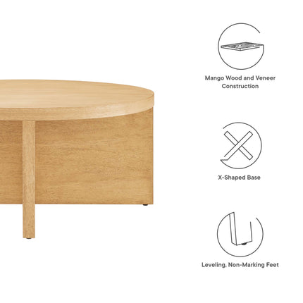 Modway EEI-6580 Silas Round Wood Coffee Table - Plaza Home Decor