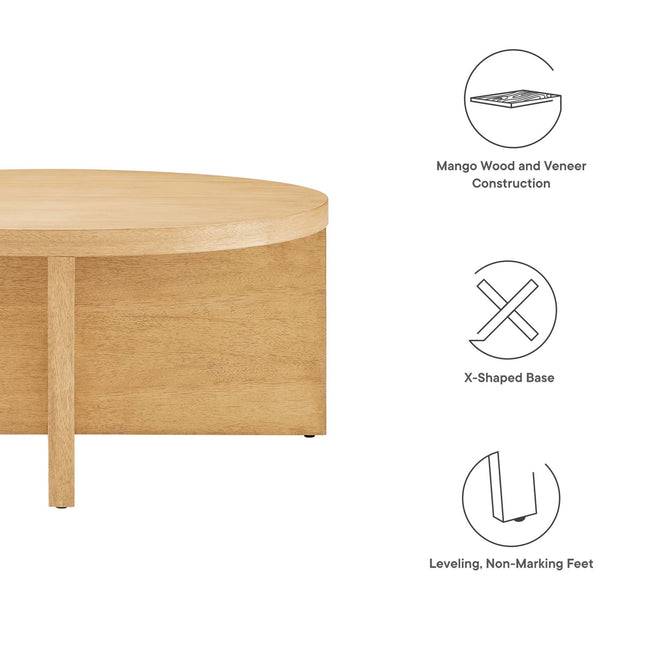 Modway EEI-6580 Silas Round Wood Coffee Table - Plaza Home Decor