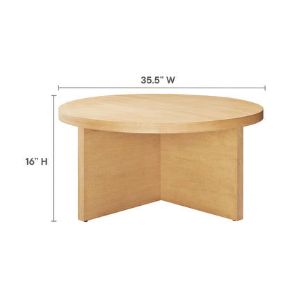 Modway EEI-6580 Silas Round Wood Coffee Table - Plaza Home Decor