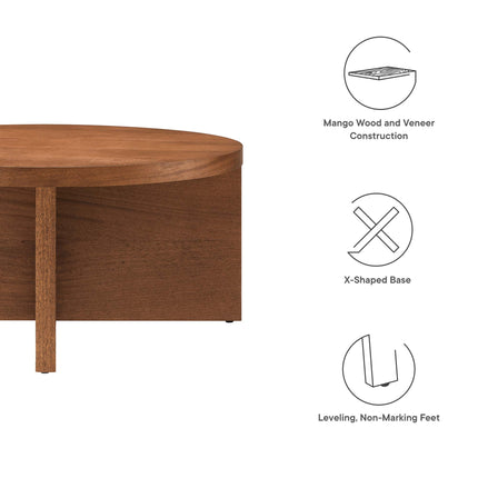 Modway EEI-6580 Silas Round Wood Coffee Table - Plaza Home Decor