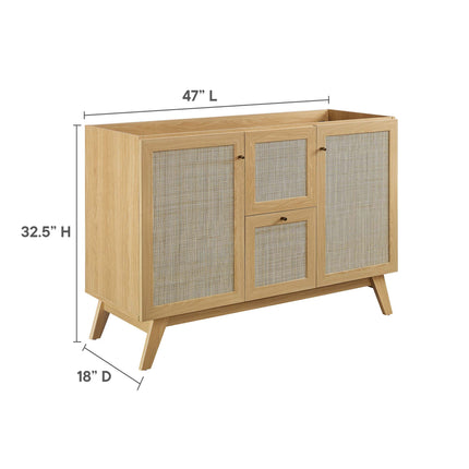 Modway EEI-6589 Soma 48" Single or Double Sink Compatible Bathroom Vanity Cabinet (Sink Basin Not Included) - Plaza Home Decor