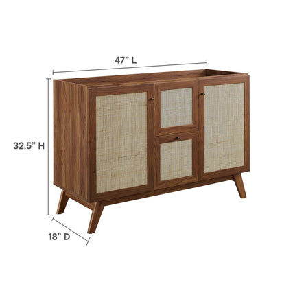 Modway EEI-6589 Soma 48" Single or Double Sink Compatible Bathroom Vanity Cabinet (Sink Basin Not Included) - Plaza Home Decor