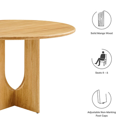 Modway EEI-6592 Rivian Round 48" Wood Dining Table Modway