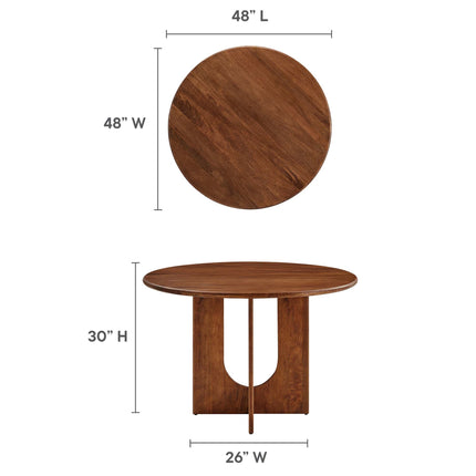Modway EEI-6592 Rivian Round 48" Wood Dining Table Modway