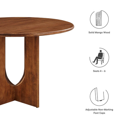Modway EEI-6592 Rivian Round 48" Wood Dining Table Modway