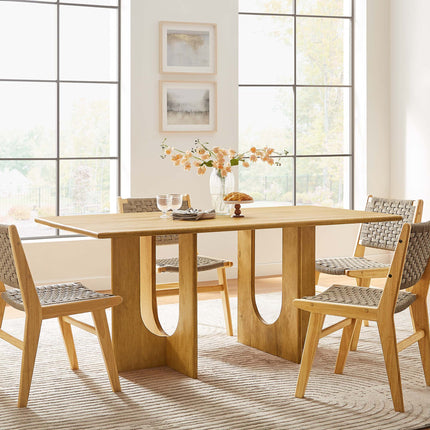 Modway EEI-6593 Rivian Rectangular 70" Wood Dining Table Modway