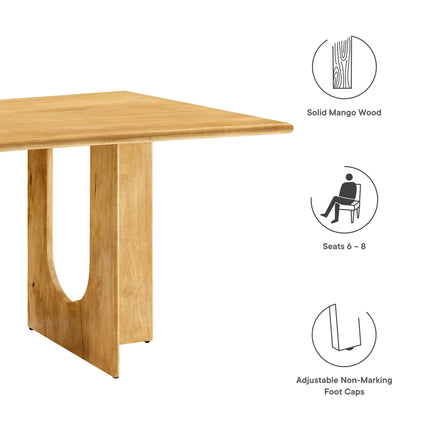 Modway EEI-6593 Rivian Rectangular 70" Wood Dining Table Modway
