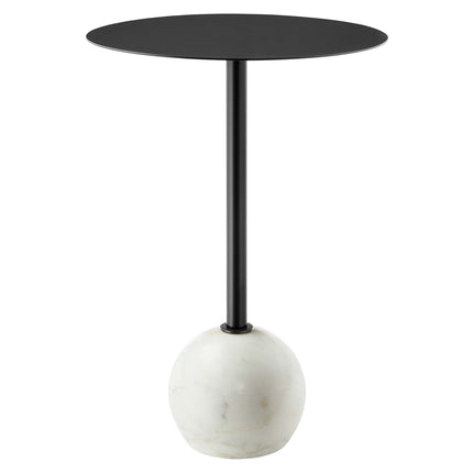 Modway EEI-6606 Aliza Round White Marble Side Table Modway