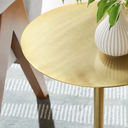 Modway EEI-6606 Aliza Round White Marble Side Table Modway