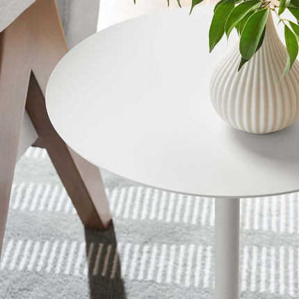 Modway EEI-6606 Aliza Round White Marble Side Table Modway