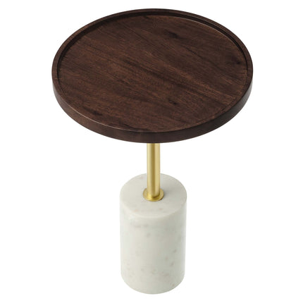 Modway EEI-6607 Amina Round Acacia Wood Side Table Modway