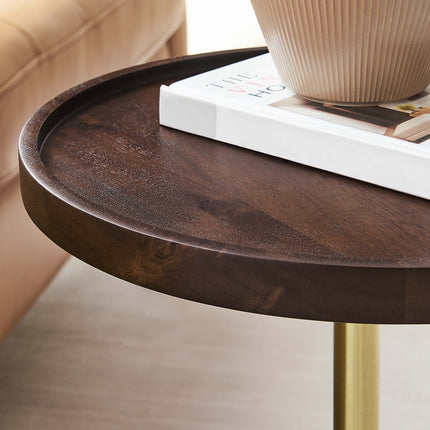 Modway EEI-6607 Amina Round Acacia Wood Side Table Modway
