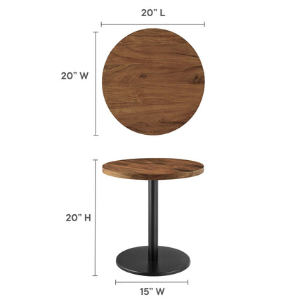 Modway EEI-6610 Viva Round Acacia Wood Side Table Modway