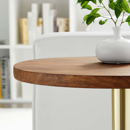 Modway EEI-6610 Viva Round Acacia Wood Side Table Modway