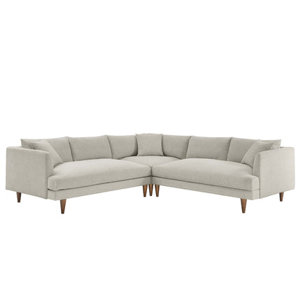 Modway EEI-6613 Zoya 3 Piece Down Filled Overstuffed Sectional Sofa Modway