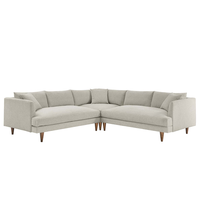 Modway EEI-6613 Zoya 3 Piece Down Filled Overstuffed Sectional Sofa Modway