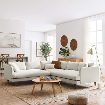 Modway EEI-6613 Zoya 3 Piece Down Filled Overstuffed Sectional Sofa Modway