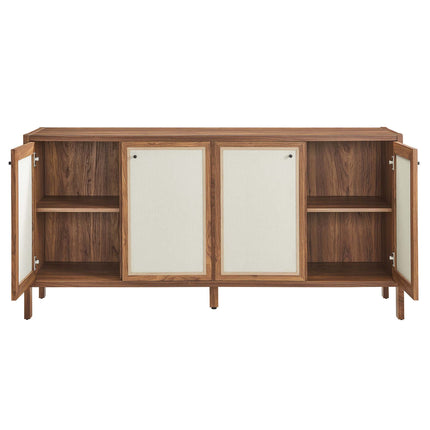 Modway EEI-6616 Capri 65" Wood Grain Sideboard Storage Cabinet Modway