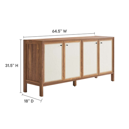Modway EEI-6616 Capri 65" Wood Grain Sideboard Storage Cabinet Modway
