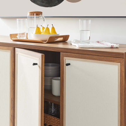 Modway EEI-6616 Capri 65" Wood Grain Sideboard Storage Cabinet Modway