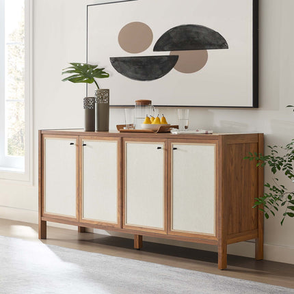 Modway EEI-6616 Capri 65" Wood Grain Sideboard Storage Cabinet Modway
