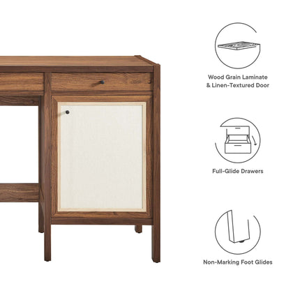 Modway EEI-6617 Capri 49" Wood Grain Office Desk Modway