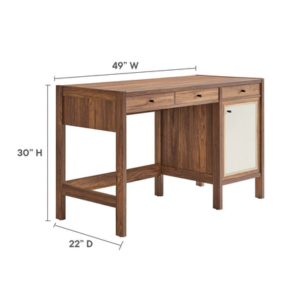 Modway EEI-6617 Capri 49" Wood Grain Office Desk Modway