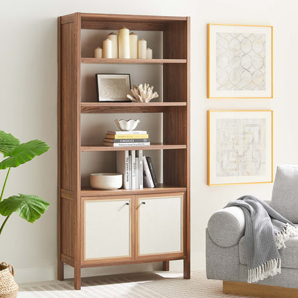 Modway EEI-6619 Capri 4-Shelf Wood Grain Bookcase Modway