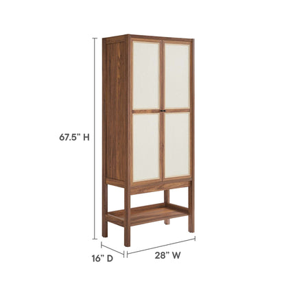 Modway EEI-6620 Capri Tall Wood Grain Standing Storage Cabinet Modway
