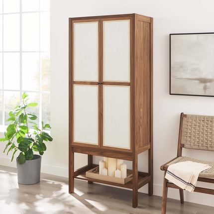 Modway EEI-6620 Capri Tall Wood Grain Standing Storage Cabinet Modway