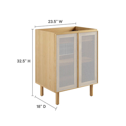 Modway EEI-6621 Calla 24" Perforated Metal Bathroom Vanity Cabinet (Sink Basin Not Included) Modway