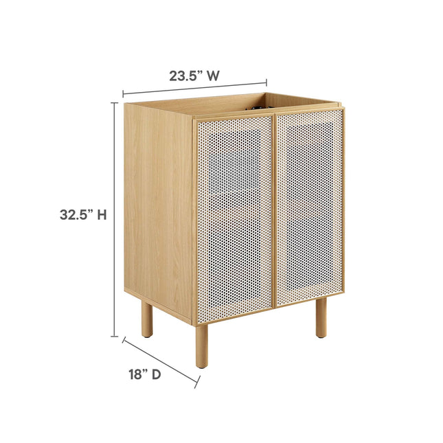 Modway EEI-6621 Calla 24" Perforated Metal Bathroom Vanity Cabinet (Sink Basin Not Included) Modway