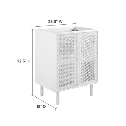 Modway EEI-6621 Calla 24" Perforated Metal Bathroom Vanity Cabinet (Sink Basin Not Included) Modway