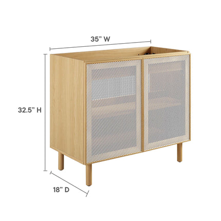 Modway EEI-6622 Calla 36" Perforated Metal Bathroom Vanity Cabinet (Sink Basin Not Included) Modway