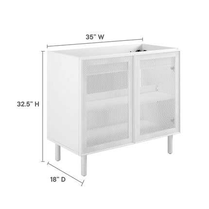 Modway EEI-6622 Calla 36" Perforated Metal Bathroom Vanity Cabinet (Sink Basin Not Included) Modway