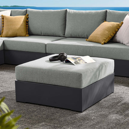 Modway EEI-6627 Tahoe Outdoor Patio Powder-Coated Aluminum Ottoman - Plaza Home Decor