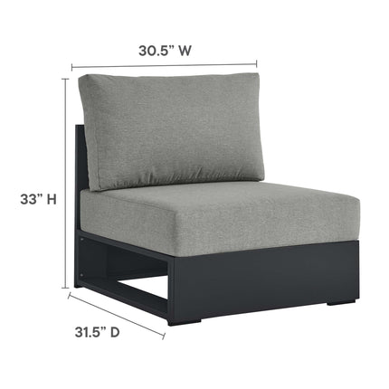 Modway EEI-6628 Tahoe Outdoor Patio Powder-Coated Aluminum Modular Armless Chair - Plaza Home Decor