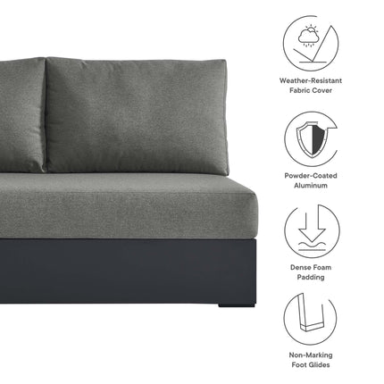 Modway EEI-6629 Tahoe Outdoor Patio Powder-Coated Aluminum Modular Left-Facing Loveseat - Plaza Home Decor