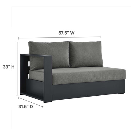 Modway EEI-6629 Tahoe Outdoor Patio Powder-Coated Aluminum Modular Left-Facing Loveseat - Plaza Home Decor