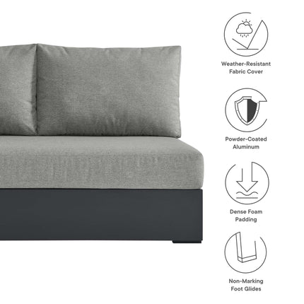 Modway EEI-6629 Tahoe Outdoor Patio Powder-Coated Aluminum Modular Left-Facing Loveseat - Plaza Home Decor
